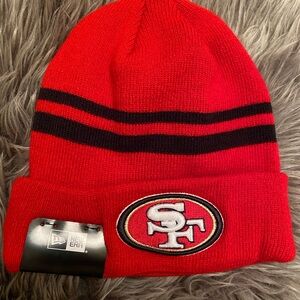 NFL San Francisco SF 49ers Red and Black Beanie (OS Fits Most)